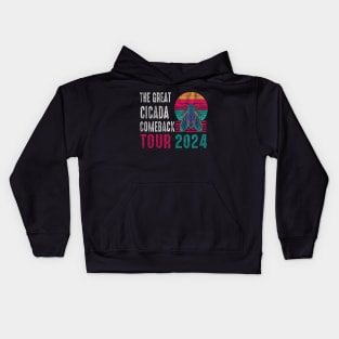 The Great Cicada Comeback Tour 2024 Kids Hoodie